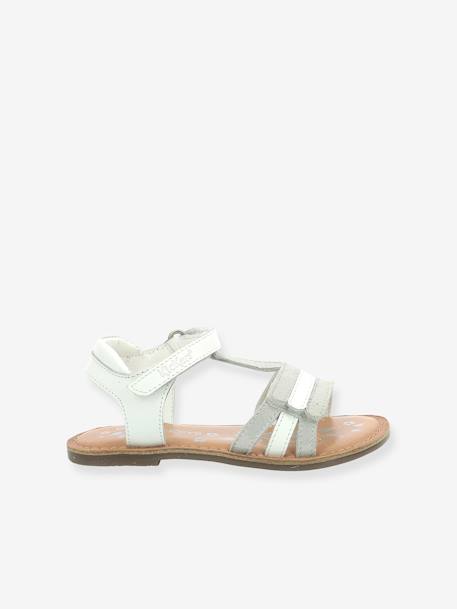 Mädchen Sandalen 'Diamanto Diva' KICKERS® gold+weiss/silberfarben 