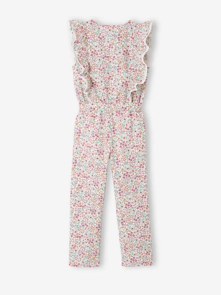 Mädchen Jumpsuit mit Volants wollweiß 