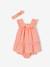 Mädchen Baby-Set: Kleid, Höschen & Haarband koralle 