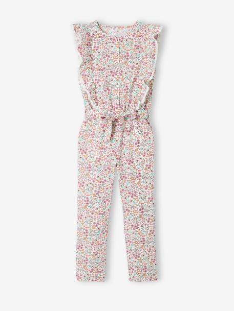 Mädchen Jumpsuit mit Volants wollweiß 