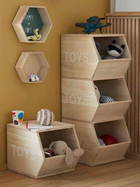 Kinderzimmer Regal „Toys“, 3 Fächer natur 