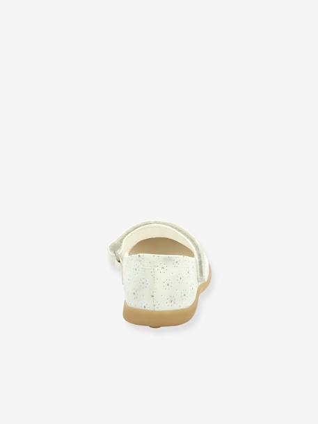 Babies cuir fille Ambellie KICKERS® blanc+marine 