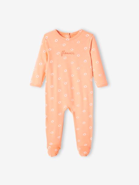 Lot de 2 dors-bien flower en jersey bébé fille pêche 