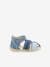 Sandales cuir bébé Bigbazar-2 Iconique Biboo KICKERS® bleu tricolore 