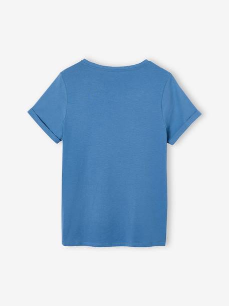 T-shirt de grossesse et d'allaitement Bleu+Gris anthracite+Moutarde 