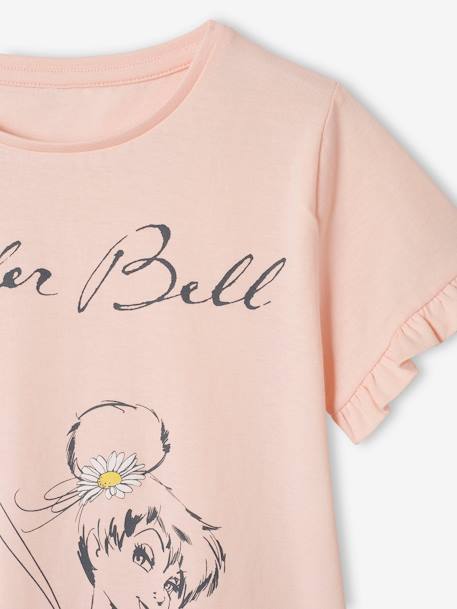T-shirt fille manches courtes volantées Disney® Fée Clochette ROSE CLAIR UNI 