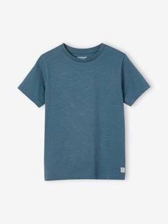 T-shirts & Blouses-Garçon-T-shirt, polo, sous-pull-T-shirt couleur garçon manches courtes