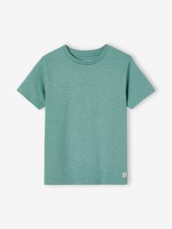 T-shirts & Blouses-Garçon-T-shirt, polo, sous-pull-T-shirt couleur garçon manches courtes