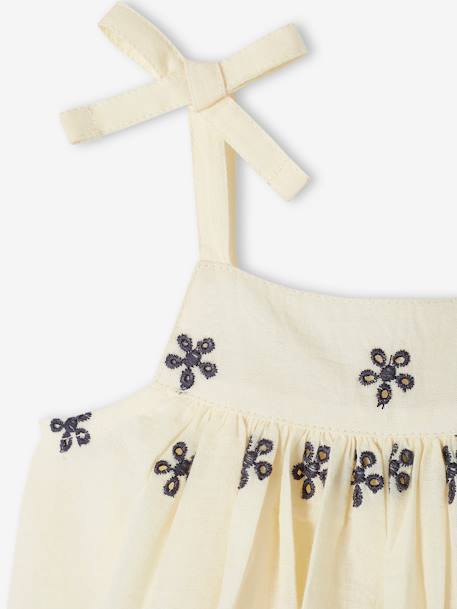 Mädchen Baby-Set: Kleid, Shorts & Haarband ecru 