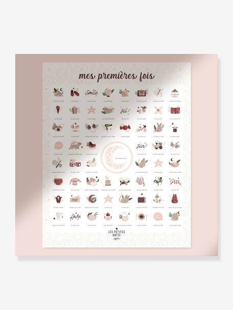 Plakat, das erste Lächeln LES PETITES DATES rosa 