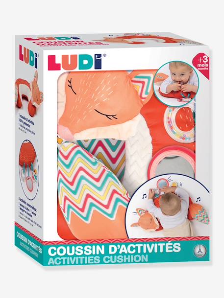 Coussin d'activités Renard LUDI orange 