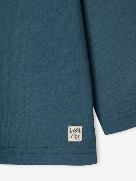 T-shirt couleur Basics personnalisable garçon manches longues BLEU+bois de rose+ECRU+marine+marron clair+vert grisé 