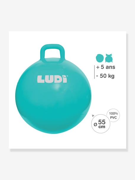 Ballon sauteur XXL bleu+rouge 