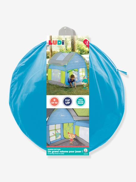 Kinder Spielzelt 'Haus', Dach mit UV-Schutz, LUDI blau 