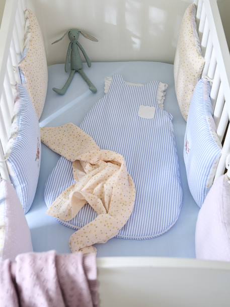 Baby Bettumrandung/Laufgitter-Polster „Sommerhaus“ Oeko-Tex mehrfarbig 