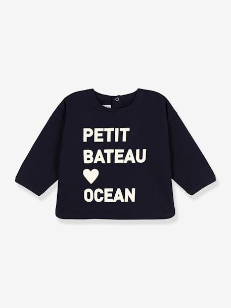 Sweatshirt en coton bio PETIT BATEAU bleu 
