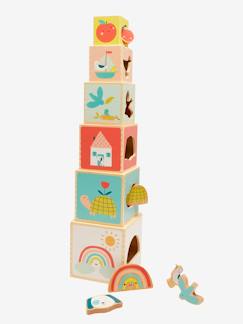 Baby Stapelturm mit Steckspiel aus Holz FSC®
