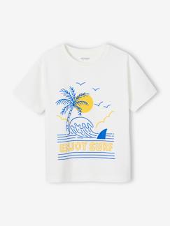 Garçon-T-shirt, polo, sous-pull-T-shirt-T-shirt motif paysage détails encre gonflante garçon