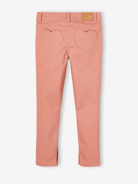 Pantalon slim indestructible fille poches coeurs au dos blush 