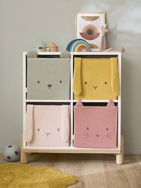 2er-Set Kinderzimmer Aufbewahrungsboxen Pack gelb+Pack rosa+set weiß 