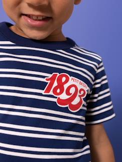 Junge-T-Shirt, Poloshirt, Unterziehpulli-T-Shirt-Jungen T-Shirt PETIT BATEAU, Bio-Baumwolle