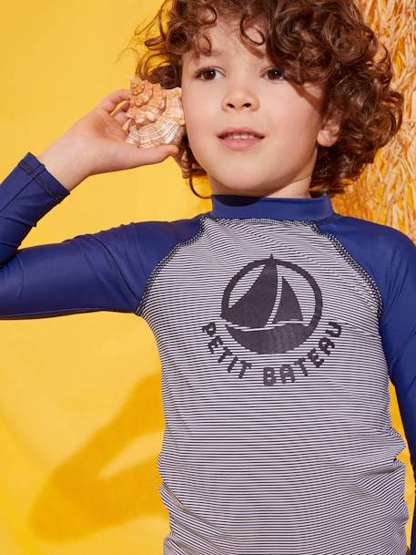 T-shirt manches longues anti-UV PETIT BATEAU bleu 