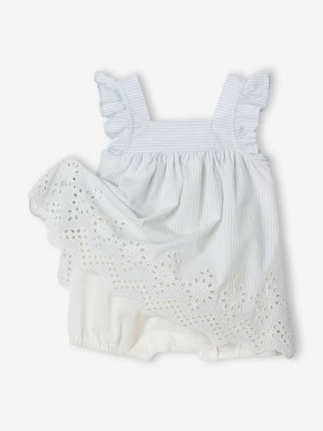 Festliches Baby Kleid mit Body himmelblau 