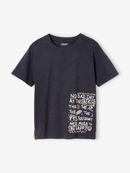 Jungen T-Shirt, Surfer-Schriftzug grau 