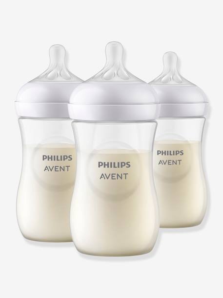 Lot de 3 biberons 260 ml Philips AVENT Natural Response transparent 