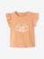T-shirt bébé manches volantées orange 
