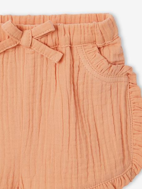 Baby-Set: T-Shirt, Shorts & Kopftuch orange 