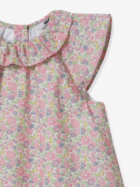 Robe bébé en tissu Liberty® CYRILLUS rose imprimé 