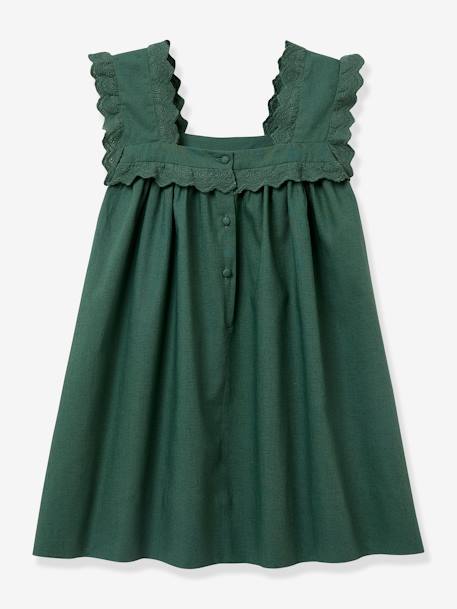 Robe Judith fille CYRILLUS - Collection fêtes et mariages vert 