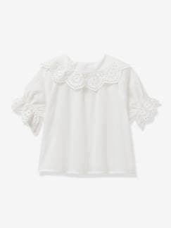 Fille-Blouse fille avec broderie anglaise CYRILLUS