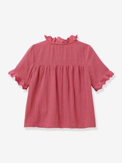 Chemise fille avec broderie anglaise CYRILLUS