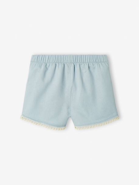 Baby Shorts mit Pompons himmelblau 
