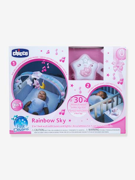 Spielbogen für Babybett 'Regenbogen' CHICCO blau+rosa 