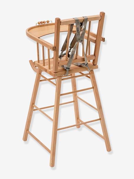 Chaise haute traditionnelle André fixe COMBELLE marron 