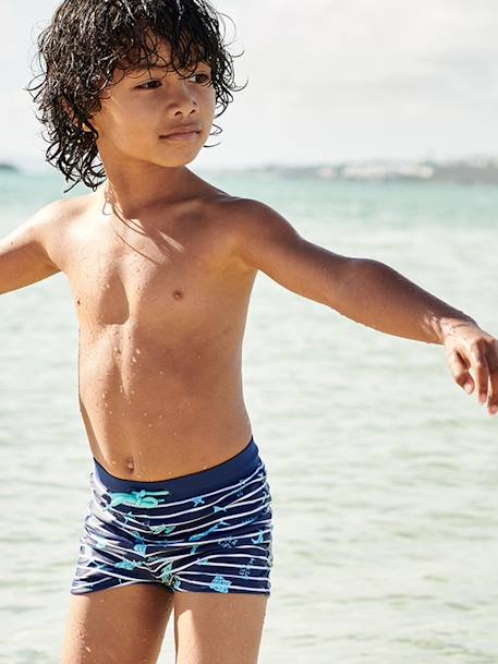 Jungen Badeshorts Oeko-Tex marine gestreift 