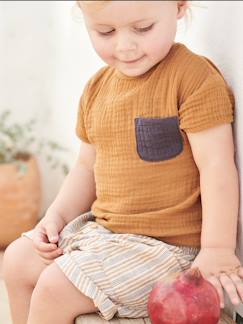 Baby-Baby T-Shirt mit Materialmix