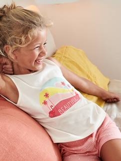 Mädchen-Pyjama, Overall-Kurzer Mädchen Schlafanzug, Flamingo