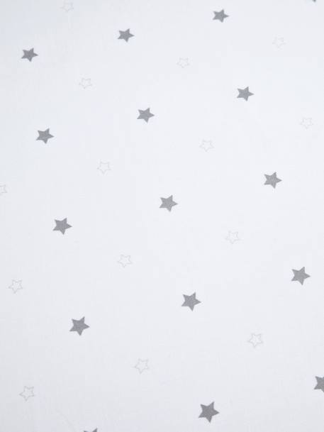 Drap-housse bébé PLUIE D'ETOILES blanc/étoiles 