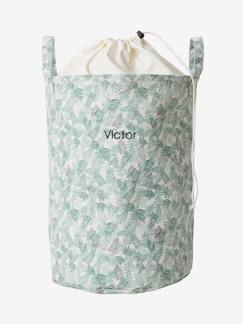 Chambre et rangement-Rangement-Bac, boîte, panier de rangement-Panier à linge imprimé feuilles Hanoï