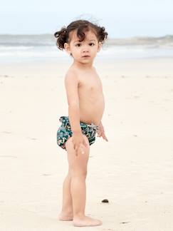 Bébé-Maillot de bain, accessoires de plage-Culotte de bain imprimée bébé fille Capsule famille bain jungle