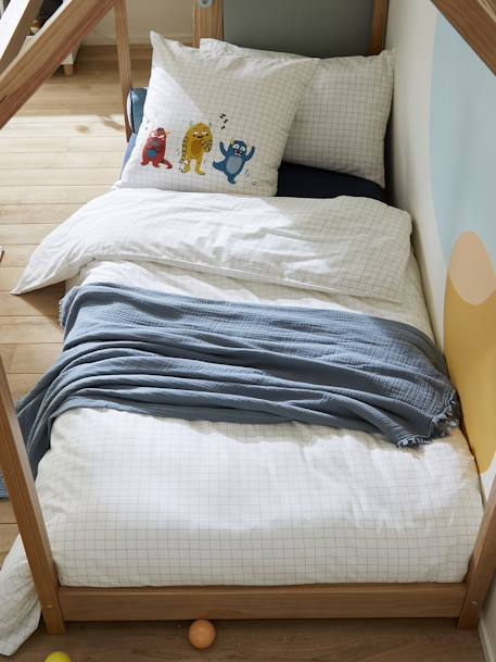 Parure de lit housse de duvet + taille d'oreiller MONSTRES multicolore 