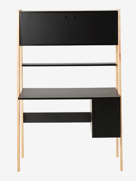 Bureau enfant avec rangements RÉTRO noir 