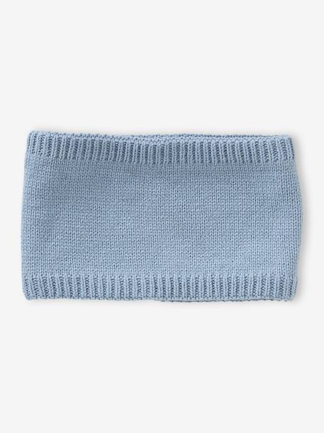 Jungen Baby-Set: Mütze, Rundschal & Fäustlinge BASICS graublau 