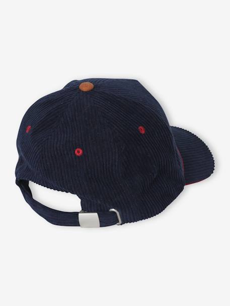 Casquette chaude en velours garçon marine 