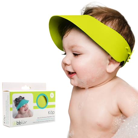 Baby Shampoo-Schutzschild aus Silikon „KÄP“ Bblüv blau+grün 
