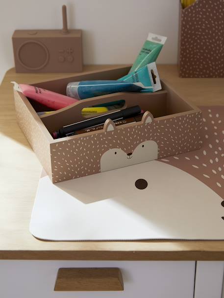 Kinderzimmer Schreibtisch-Organizer „Fuchs“ terracotta 